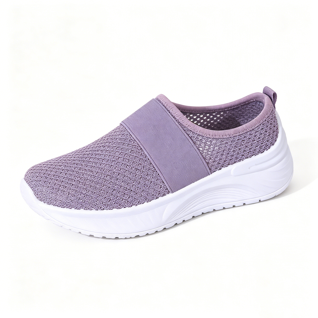 Summer Air Mesh Slip On Trainers | Comfort Open Back Casual Walking Footwear