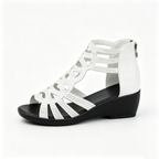 Comfortable Nude Hollow-out Wedge Sandals for Daily Casual Wear
