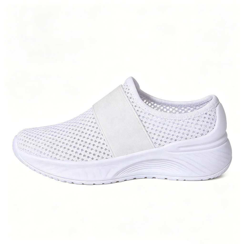 Summer Air Mesh Slip On Trainers | Comfort Open Back Casual Walking Footwear