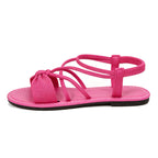 Knot-Front Elastic Ankle Sandals – Easy Slip-On with Arch Support