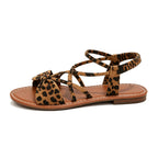 Knot-Front Elastic Ankle Sandals – Easy Slip-On with Arch Support