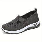 Orthopedic Shoes for Women,Women's Go Walking Slip on Foam Shoes Arch Support Woven Breathable Soft Sole Shoes